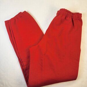 Fruit of the Loom Red Fleece Sweatpants Elastic Waist Women’s L